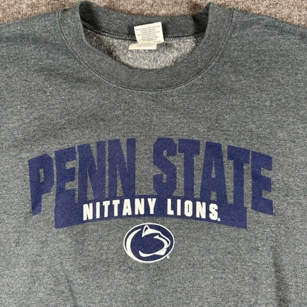 Penn State Nittany‎ Lions Sweatshirt Mens Size Small S Gray Crew Neck